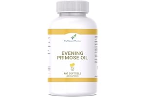 Huile d'onagre 10% GLA |400 ​​​​gélules | Gélules 500 mg d'huile + Vitamine E ProNatural Pharma. Soulagement des symptômes menstruels | Santé des femmes