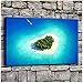 Produktbild Dayanzai Leinwandbild, Heimdekoration, 1 Stück, Maledive Blue Water Love Ocean Island Heart Beach Bild, Kunstdrucke Poster Wohnzimmer Wall Art 50 x 100 cm, ohne Rahmen