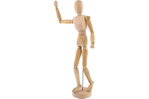 KSVFTB 20cm Wooden Mannequin Body - Fully Articulated Artist Drawing Mannequin with Stand, Male Figure Model for Sketching, Art Classes & Home Decoration