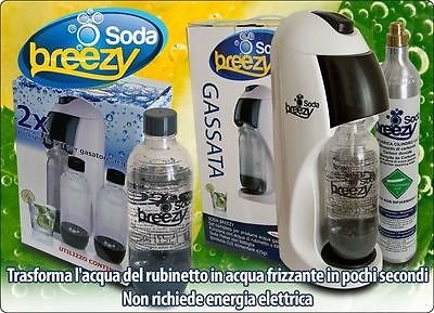 Preisvergleich Produktbild Breezy Trinkwassersprudler Soda Wasser Kit Starter Komplett - Weiß