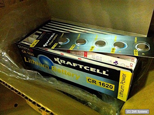 Preisvergleich Produktbild 50 x OLYMPIA 3V Knopfzellen CR1620 / CR-1620 / CR 1620