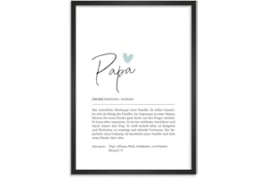 Himmelsflüsterer - Definition Poster & Kunstdrucke | Papa Geschenk | Wandbilder Wohnzimmer | Geschenke für Papa Geburtstag | Wanddeko Deko Wohnzimmer | DINA A4 ohne Rahmen