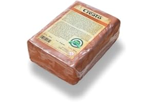 Creato Z9415 - Töpferton unschamottiert, 5 kg in Terracotta, geschmeidig und leicht zu verarbeiten, ohne Schamottanteil, lufthärtend und brennbar, für Töpferscheibe geeignet, 22 x 15 x 7 cm