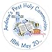 Eternal Design 35 x 37mm Personalised Glossy Communion White Stickers CMCS 1