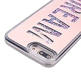iPhone 7 Plus Hülle,SainCat Kreativ Design 3D Transparent Hard Case Hülle Dynamisch Liquid Fließen Flüssig Schwimmend Bling Glitter Diamond Schreiben Muster Schutzhülle Tasche Überzug Handyhülle Glitzer Sparkle Hart Plastik HardCase Crystal Clear Rückseite Handytasche Rückseite Hülle Schale Etui Tasche Case Cover Beschützer Haut Schale für Apple iPhone 7 Plus 5,5 Zoll (Rose Gold) - 5