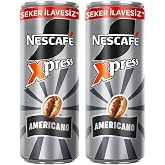 Nescaf&eacute; Xpress Americano Şekersiz Soğuk Kahve 250 ml 2li paket