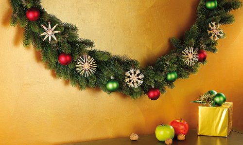 infactory 24 festliche Strohsterne für den Weihnachtsbaum - 3