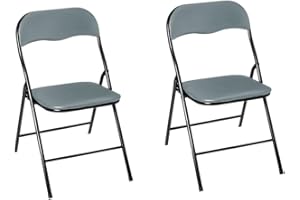 HOUSE COLLECTION SEDIA PIEGHEVOLE (2 GRIGIO)