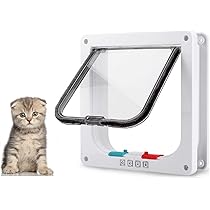 Gattaiola Itian Con Serratura Magnetica - Porta Per Gatti E Cani, Controllo 4 Vie | Bianco ABS - Foto 2