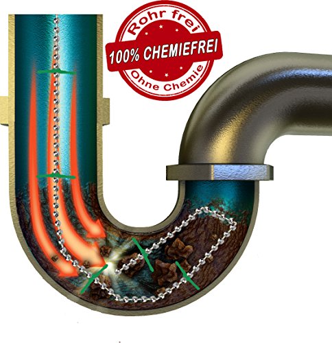 2 Stück Waschbecken-Stöpsel Waschbecken-Stopfen mit Haarfänger-Kette, passend für alle handelsüblichen Waschbecken 40mm hochwertige Qualität - 5