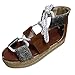 Produktbild VECDY Damen Sandalen Herren Schuhe Sommer Mode Open Toe Snake Print dicken Boden Schnürschuhe römischen Sandalen Hausschuhe Flache Schuhe 35-43
