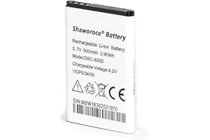 SHAWOROCE 800 mAh 3.7 V Battery DBC-800D DBP-800B DBC-800B Compatible with Doro Phone 6620 6530 6520 6050 5030 2424 1361 1360 1350 5516 6551 6526 Phone Easy 500 508 611 Primo 401 Li-ion Batteries