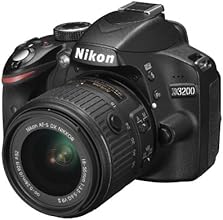 Nikon D3200 + Nikkor 18/55VR II new, Fotocamera digitale reflex con obiettivo singolo, 24,2 Megapixel, SD 8GB 200x Premium Lexar, colore: nero [Nital card: 4 anni di garanzia]
