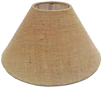 RDC 10 Round Sand Brown Jute Lamp Shade for Table Lamp (B22 Holder Ring)