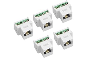 Sarini 5 STÜCKE RJ11 Schraubbuchse CAT3 Telefon Keystone Jack Mit Schraubanschluss Auf Breakout-Board 4 Schrauben Zu RJ11 6P4C Weibliche