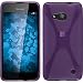 Produktbild PhoneNatic Case für Microsoft Lumia 550 Hülle Silikon lila X-Style + 2 Schutzfolien