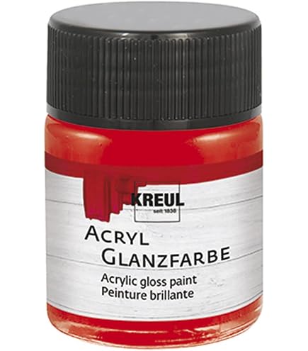 KREUL Acryl Glanzfarbe Schwarz – 275 Ml, Wasserbasiert, Deckend & Schnelltrocknend