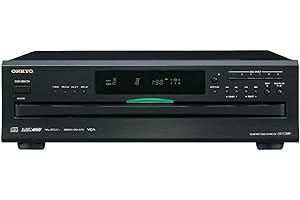 Onkyo DX-C390(S) 6x CD Carousel Changer, for Playback of MP3 CDs and Audio CDs, High-end CD Player with Innovative Technologies, Brushed Aluminium Case Front, Silver