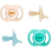 Tommee Tipee Ultra-light StayPut Pacifier | 0-6 Meters, 4 Pack, One-Piece Silicone Design