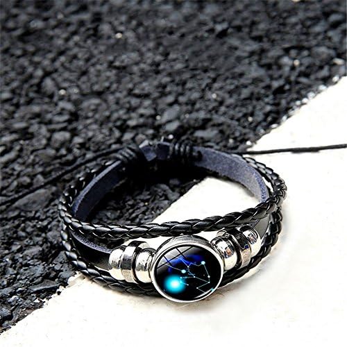 KOMO A constellation of 12 men's bracelet lear hand strap boys hand ring female tide of retro student couple hand jewelry, Taurus