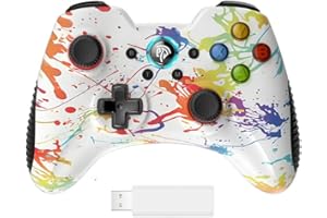 LEVEWAN EasySMX Wireless Controller for PC PS3, 2.4GHz PC Gaming Gamepad Joystick for PC Windows 7/8/10, PS3, Switch, TV Box/Laptop/Android, Battery to 14 Hours, Work for Switch