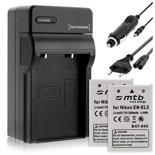 2 Batteries   Chargeur pour Nikon EN-EL5   Coolpix P3 P4 P500 P510 P520 P5000 P6000   S10    - v  liste