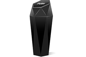 OBLLAR Car Trash Can with Lid,Diamond Design Small Automatic Portable Trash Can, Leakproof Car Garbage Can for Automotive Car, Home, Office, Kitchen, Bedroom (Black)