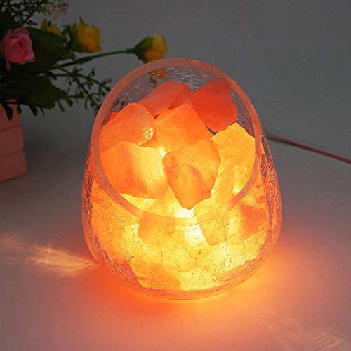 Preisvergleich Produktbild USB LED Orange Nachtlicht Salzlampe Salzkristalllampe vom Himalaya Salzleuchte Nachttischlampe Tischlampe, Stufenlos Dimmen Tragbar Schreibtischlampen