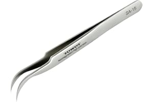 TOWOT - Pinzas de acero inoxidable afiladas para manualidades, electrónica, soldadura, trabajos experimentales, fabricación de joyas, pinzas industriales, pinzas de precisión