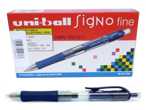 Preisvergleich Produktbild 12 uni-ball Gelschreiber Signo fine UMN-152 Blau
