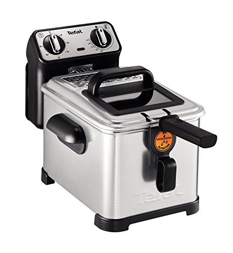 Tefal FR5101 Fritteuse Filtra Pro Inox and Design, Timer, wärmeisoliert, Clean-Oil-System, 2300 W, edelstahl / schwarz - 2