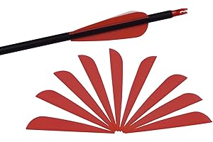NIKA ARCHERY Plumas de flecha de goma de plástico de 3 pulgadas para caza flechas de arco DIY flechas de carbono - 50 piezas