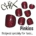 Chix Nails Nail Wraps PINKIES Red Glitter JUST FOR TOES Toes Vinyl Foils Minx Trendy Style SALON