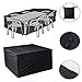Price comparison product image Feikai Outdoor All Weather Furniture Cover, Waterproof Rain Cover Garden Cases Shelter Square Patio Rattan Wicker Tables Chairs Dining Cube Sofa Sets Protection (Black L 213x132x74cm)