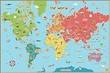 Wallpops Self Adhesive Kids World Map (DIY &amp; Tools)