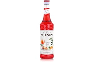 MONIN - Sirop d'Orange Pour Spritz - Pour Cocktail Avec ou Sans Alcool - Arômes Naturels - Bouteille en Verre - 70 cl