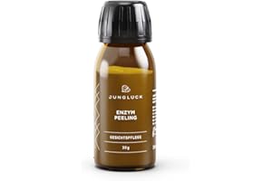 ‎JUNGLÜCK JUNGLÜCK Enzym Peeling Gesicht - Vegan | Natürlich feines Pulver regt die Zellerneuerung an und mildert dank 10% Vitamin C Pigmentflecken & Pickelmale | Mildes mechanisches Gesichtspeeling