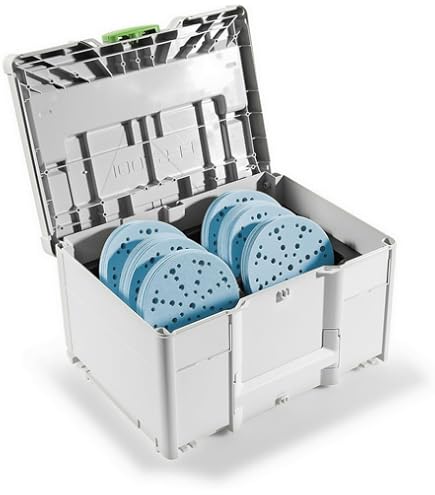 Kit Abrasifs Festool Grenat STF D150/48 - 60 Disques Grains P60 à P320 + Liquide Anti-poussière 1L