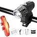 Produktbild Fahrradlicht USB Wiederaufladbare Frontlicht und Rücklicht LED Fahradbeleuchtung set/Spritzwassergeschützt 360 Grad drehenbar schwarz Frontlicht (3 Modi)+rot Rücklicht(7 Modi)/sehr hell für Radfahren von WEINAS