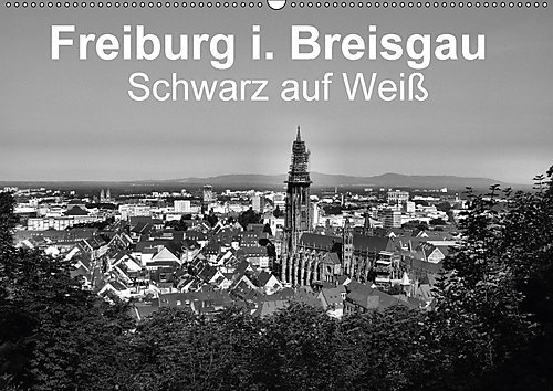 Freiburg i. Breisgau Schwarz auf Weiß (Wandkalender 2017 DIN A2 quer): Schwarzweiß-Porträt der Stadt Freiburg (Monatskalender, 14 Seiten ) (CALVENDO Orte)