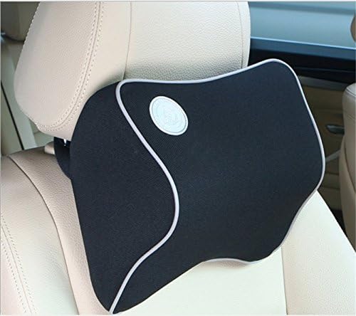 Elevavie Car Neck Pillows High Density Premium Memory Foam Car Pillow Neck Support Headrest Comfortable Soft Pillows for Driving Travel Office Home (Black)