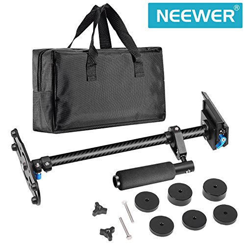 Neewer Carbon Fibre 60 Centim  tres Stabilisateur portable avec Plateau Rapide 1 4  et 3 8  Vis pour Canon Nikon Sony et d Autre DSLR Cam  ras Vid  o jusqu    6 6lbs   3 kg  Noir