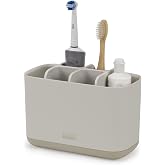 Joseph Joseph Easy-Store Caddy, diş fır&ccedil;ası tutucu, banyoda saklama, b&uuml;y&uuml;k, mat y&uuml;zey, bej
