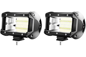 ‎AUFUN Mctech 72 W LED Work Light, LED Additional Headlight, Offroad Headlight, 10-30V, 6000K, Work Light, Waterproof, IP67, 5400LM / Piece