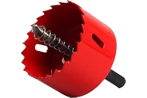 HO2NLE Lochsäge 60mm Dosenbohrer M42 HSS Lochbohrer Holz Lochschneidöffner Bimetall Bohrkrone Steckdose Lochkreissäge für Trockenbau Holz Rohr Aluminium Eisenblech Kunststoff PVC