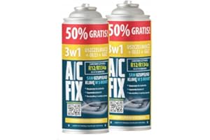 A/C FIX Air Conditioning Sealant 3-in-1 with Refrigerant and Oil, Pack of 2