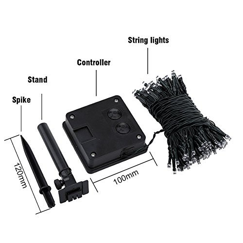 GDEALER LED Solar Lichterkette Weihnachten Decoration 22m 200 LED 8 Modes Wasserdicht für Outdoor Party, Haus Dekoration, Hochzeit, Weihnachten, Feier Festakt (Warmweiß) - 7