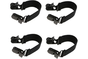 Banziaju 4pcs Adjustable Elastic Boot Clips, Trouser Fixing Clips Windproof Boot Clips Motorcycle Boot Straps Pant Clips Stirrups Leg Straps suitable for Men Women