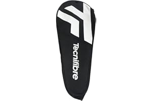 Tecnifibre Copertura Racchetta Tennis, Nero, Stampa Lettere, Morbido, Cerniera, Regolabile