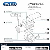 Wasserdichte LED Fahrradbeleuchtung,Superhell CREE XPE 3W LED Fahrradlampe Set inkl.Frontlicht und Rücklicht, 3 Licht-Modi,300Lumen,Fahrradscheinwerfer für Radfahren,Camping und Weitere - 5